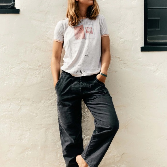 Imogen + Willie - Blake military trouser in washed black denim - Size W32 L26 - Picture 1 of 12